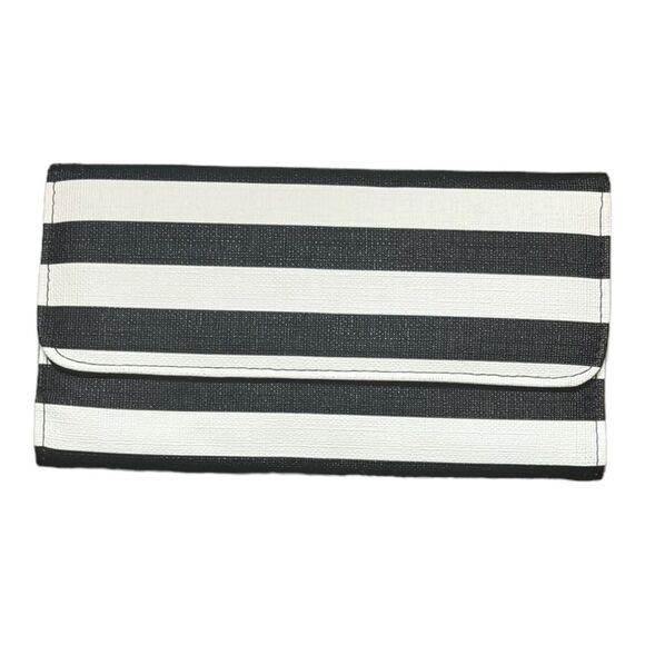 Kut From The Kloth Black and White Striped Wallet - Picture 1 of 5
